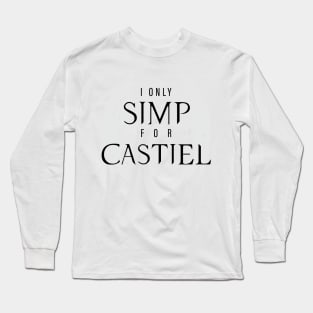 Castiel Simp - White Long Sleeve T-Shirt